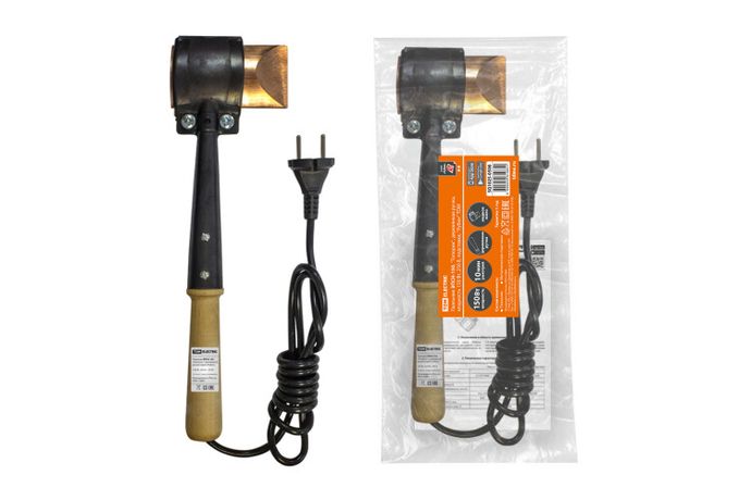 Паяльник ЭПСН-250, "Топорик", деревянная ручка, мощность 250 Вт, 230 В, подставка, "Рубин" | SQ1025-0508 TDM