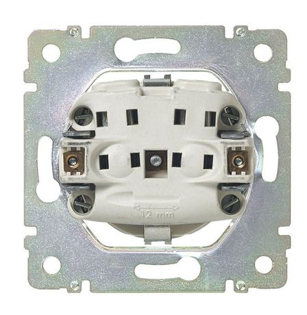 Розетка 1-местная с заземлением защитными шторками 16А безвинтовое крепление слоновая кость VALENA - 774122 Legrand