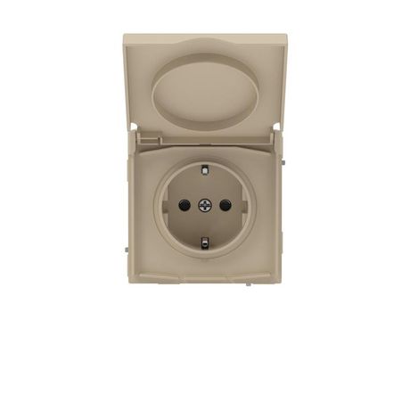 Розетка силовая KANT IP44 2P+E защ. шторки с крышкой ванильн. марципан DKC 7015013 ДКС DKC арт. 7015013