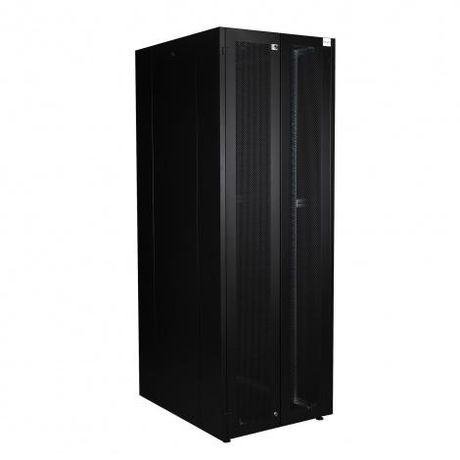 Шкаф напольный 19дюйм 47U 800х1000 двойн. передн. дверь перфорир.; задн. перфорир. сер. Datarex DR-759640