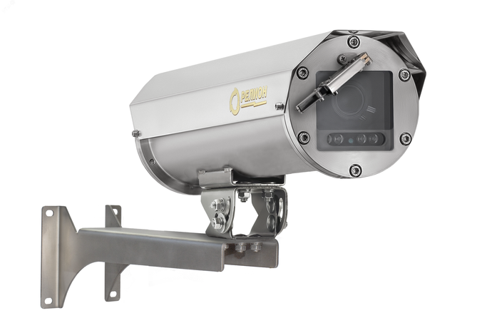 Термокожух взрывозащищенный Релион ТКВ-400-Н-ИК-СО исп. 11 со встроенным ИК-прожектором и стеклоочистителем в корпусе из нержавеющей стали. - 00000008368 Спектрон