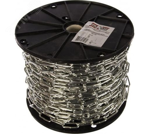 Цепь длиннозвенная DIN 763 (LLC) 8мм-накл. (уп.10м) Tech-KREP 103335