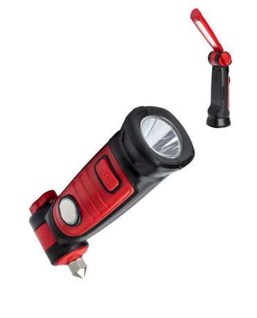 Фонарь рабочая автомобильная серия аккум/2Вт+5ВтCOB/Li-ion18650 1200mAh/USB/магн/строп/молот - KOC706Lit Космос