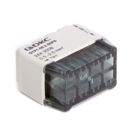 Клеммная колодка на 8 проводника до 2,5 кв. мм. токи 24А | DTP1-08-2.5SPS DKC ДКС