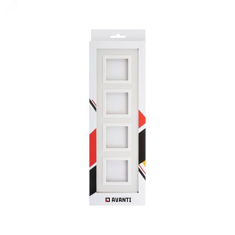 Рамка из натурального стекла, "Avanti", белая, 8 модулей | 4400828 DKC ДКС