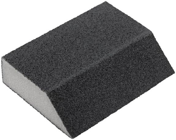 Губка шлифовальная угловая, алюминий-оксидная, 100х70х25 мм, средняя жесткость Р 60 - 38372 РОС