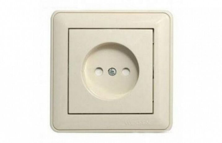 Розетка 1-м СП W59 16А IP20 с заземл. защ. шторки в сборе сл. кость SE RS16-152-28 APC