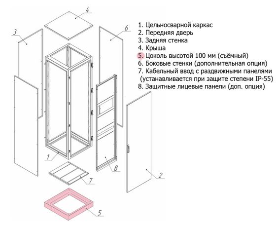 Цоколь Метэл-1 100х480х850мм | 39.148 МЕТЭЛ