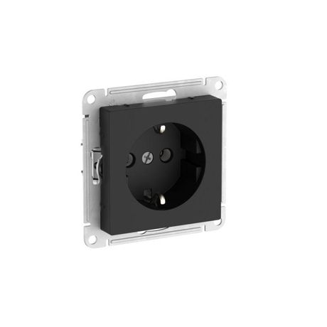Розетка AtlasDesign 16А с заземл. быстрозажим. клем. механизм карбон SE ATN001043S APC