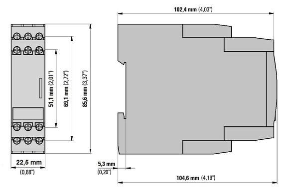 Реле контроля фаз, многофункциональный, 90 - 170 В перем. тока, 50/60 Гц EMR6-AWN170-E-1 184768 EATON