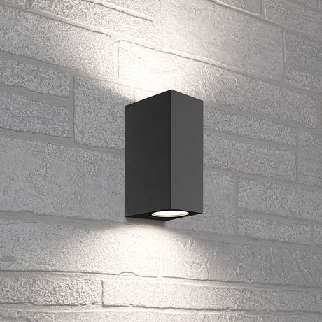 Светильник садово-парковый, 230V 2*GU10, DH051, черный (на стену) | 48330 FERON