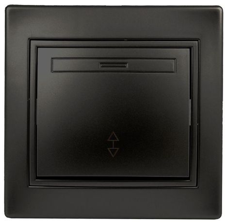 Переключатель Intro Plano 1-103-05 одноклавишный 10А-250В, IP20, СУ, антрацит | Б0053750 ЭРА