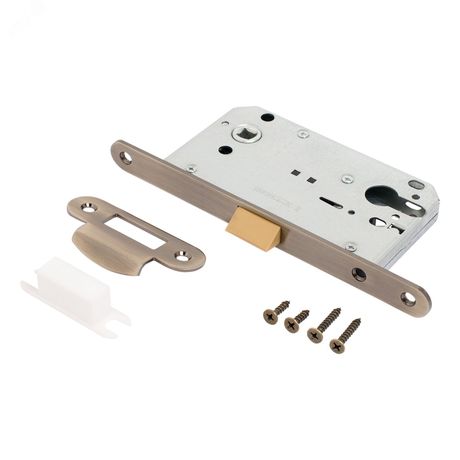 Защёлка АЛЛЮР АРТ 5300-P AB ст.бронза без ц/м Замок врезной - 14888 ПТК