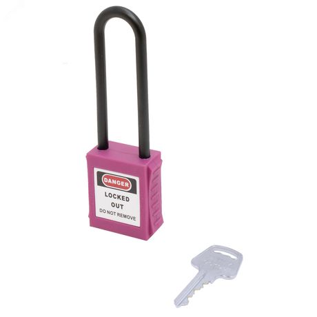 Замок безопасности навесной нейлоновая дужка BD-G38 Purple - 10266 ПТК