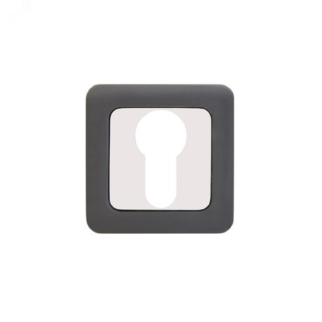 Накладка декоративная (комплект) под цилиндровый механизм замка, АЛЛЮР АРТ ET-S1 MBN/CP (4242) графит - 11452 ПТК