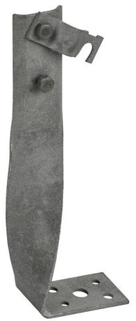 Держатель проводника круглого 6-10мм винтовой угловой скрытый h=140мм оцинкованная сталь TD IEK - ZDP87-13-1-16-140