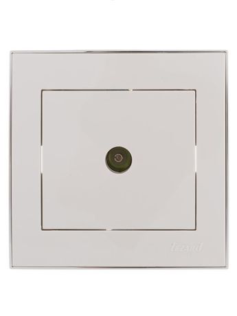 Розетка телевизионная оконечная TV СП Rain с хром. боковой вставкой бел. LEZARD 703-0225-130