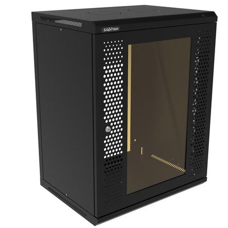 Шкаф телекоммуникационный настенный ТВС-15U-600-450-С+П-9005 SUPRLAN 05-2151-B Net.on