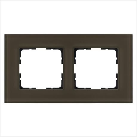 Рамка 2-м G-Glass стекло каперсовый Jasmart G1002GT