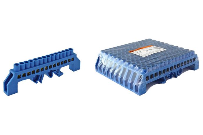 Шина "N" нулевая в изоляторе на DIN-рейку 8x12мм 14 групп | SQ0801-0080 TDM