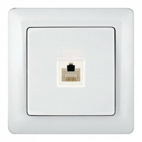 Розетка телефонная СП Хит RJ11 1А 160В бел. SE RT-4S3-B APC