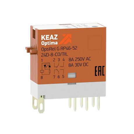 Реле промежуточное OptiRel G RP46-51-24D-12-CO-S/TIL КЭАЗ 324477