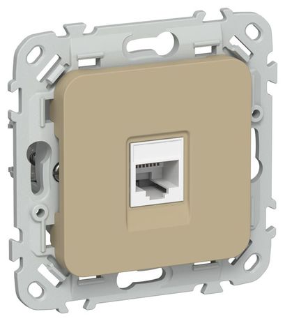 Розетка компьютерная СП FLITE РК5е-1-0-ФлХ RJ45 кат.5E UTP механизм хаки IEK FI-K12-1-K59 IEK арт. FI-K12-1-K59