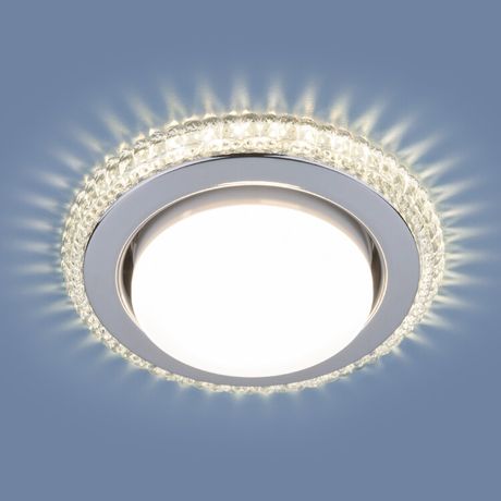 Светильник точечный встраиваемый 3031 GX53 CL прозрачный с подсветкой | a045485 Elektrostandard