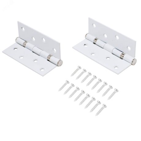 Петля дверная Аллюр 2043 (101х76) 2BB-FHP WW БЛИСТЕР 2 подш.белая - 13703 ПТК