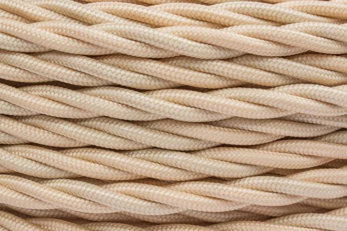 Провод ретро 2х0.75 матов. зол./песочн. (уп.150м) Bironi B1-422-719-150