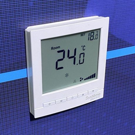 Термостат комнатный цифровой, для 2тр 3ск FCU и 2-поз.клап, 1UI 4DO Modbus бел ~220В BS | RTF2IML SE APC