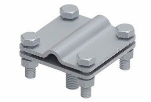 Соединитель проводника к точке заземления 65х65 мм М10. Материал - горячеоцинкованная сталь. МС-921-ГЦ Ostec 392921