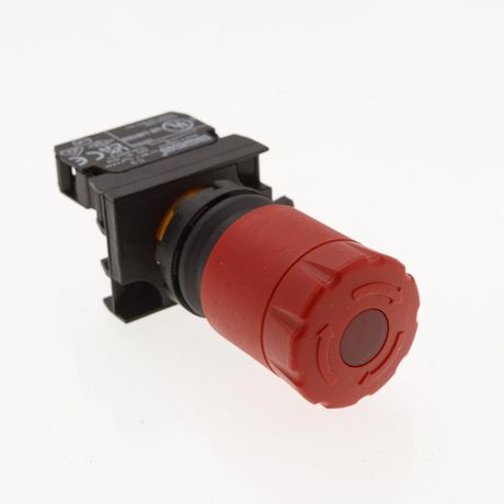 Кнопка аварийная "Грибок" CP d30мм 1НЗ с возвратом поворотом подсветкой EMAS CP200ES30
