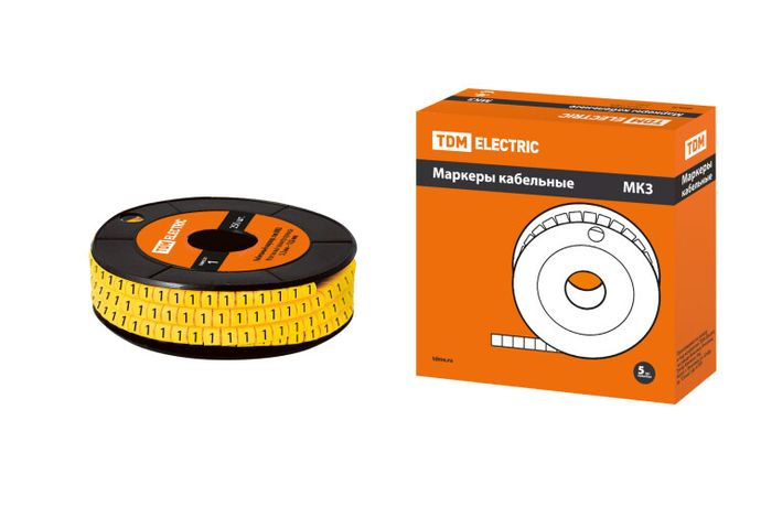 Маркер МК3 - 10мм символ "1" 180шт/ролл | SQ0511-0041 TDM