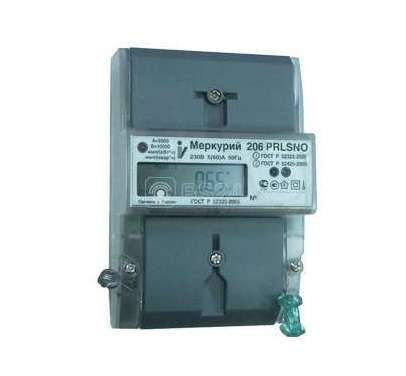 Счетчик Меркурий 206 RN 1ф 5-60А класс точн. 1.0/2.0 многотариф. оптопорт RS-485 ЖКИ Якутск. вр. Инкотекс М0000051788