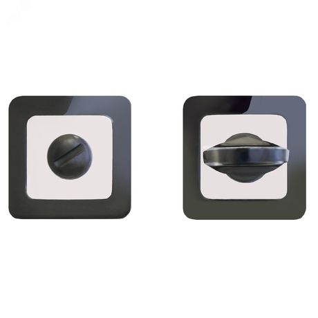 АЛЛЮР АРТ BK-S1 BN/CP (41102) черный никель - 11457 Завертка-фиксатор сантехническая для защелок замков задвижек к ручкам ПТК