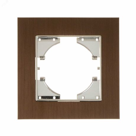 Рамка 1-местная Ugra алюминий, коричневый - С1110-036 GUSI