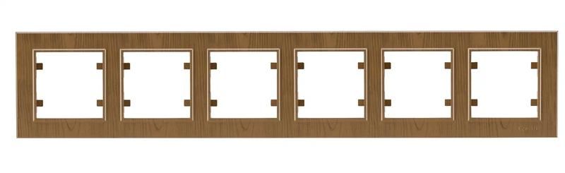 Рамка 6-м Karea горизонт. дуб Makel 56101706