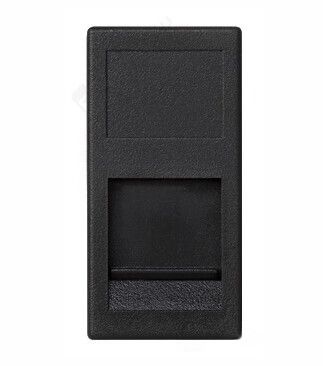 Адаптер на 1 RJ45 коннектор узкий защ. шторки 22.5х45мм графит Simon Connect KA76-14