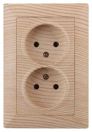 Розетка однофазная скрытого монтажа, в рамку без шторок сосна 16А 250В IP20 4-204-11 Intro Solo - Б0053673 ЭРА