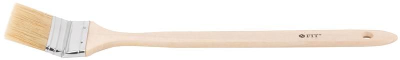 Кисть радиаторная натуральная светлая щетина деревянная ручка 2.5дюйм (63мм) FIT 01216 РОС