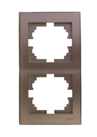 Рамка RAIN двойная вертикальная бронза матовая - 703-3131-152 LEZARD