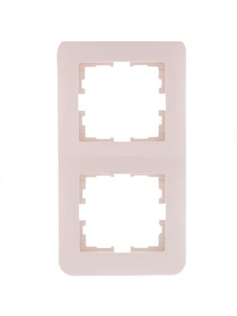 Рамка 2-м Karina Life вертикал. крем. LEZARD 708-0300-152