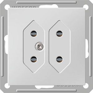Розетка 2-м СП W59 6А IP20 под пл. вил. бел. SchE RS6-253-1-86 Schneider Electric