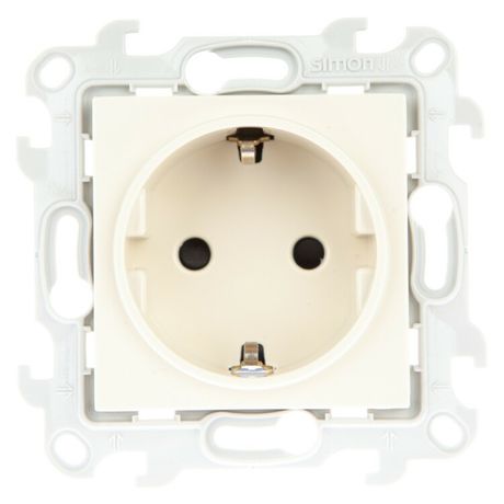 Розетка 1-м СП Simon 24 16А IP20 2P+E Schuko защ. шторки механизм сл. кость 2450432-031