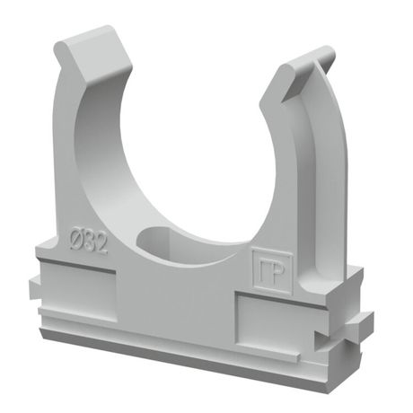 Держатель для труб (клипса) d32мм безгалогенная (HF) атмосферостойкая сер. Промрукав PR13.0347 Строитель