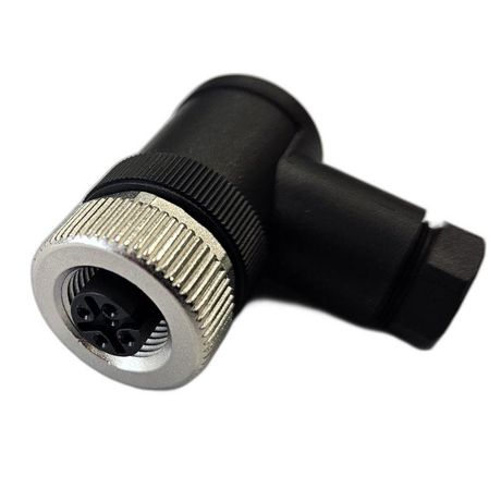Разъем М12, кодировка 4A, гнездовой, винтовой зажим кабеля, пластиковый корпус, угловой, резьба PG7, кабельная часть - 185200131 СТЭЗ