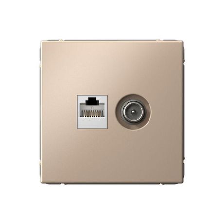 Розетка компьютерная + телевизионная 2-м ArtGallery RJ45 TV кат.5E песочн. SE GAL001289 APC