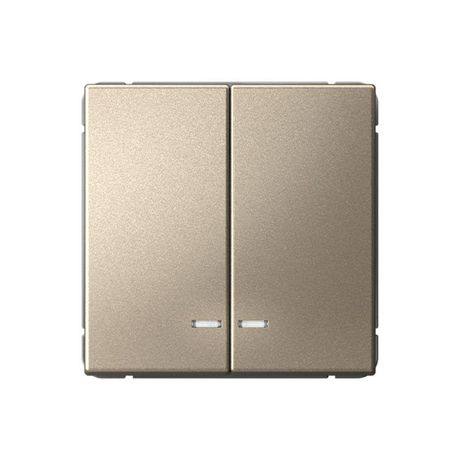 Выключатель 2-кл. ArtGallery (сх. 5а) 10AX с подсветкой механизм шампань SE GAL000553 APC