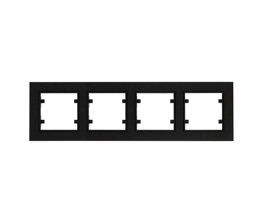 Рамка четверная горизонтальная Karea черн. Makel 56054704